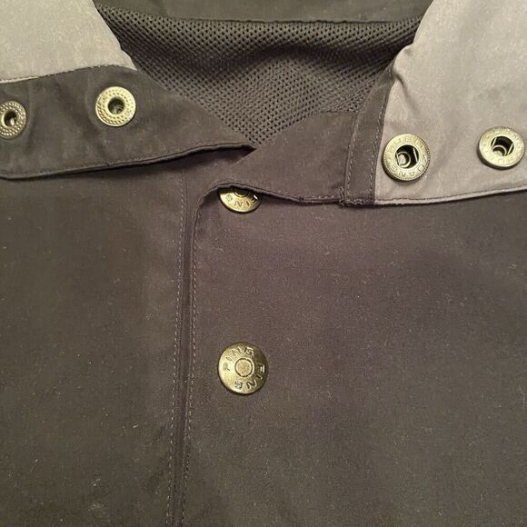 PING Jacket Men XL Black Gray Windbreaker Pullover Quarter Button Snap Golf - Picture 4 of 11